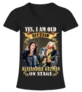 a I SAW ALEJANDRA GUZMAN ON STAGE Camiseta cuello pico Mujer