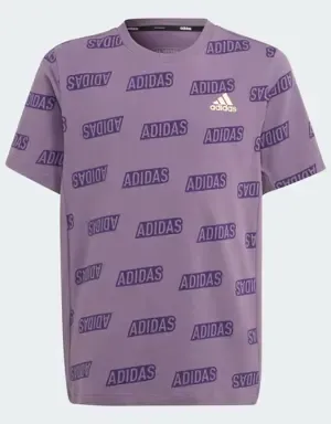 Adidas Camiseta Brand Love Allover Print (Adolescentes)