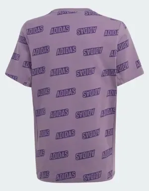 Adidas Camiseta Brand Love Allover Print (Adolescentes)