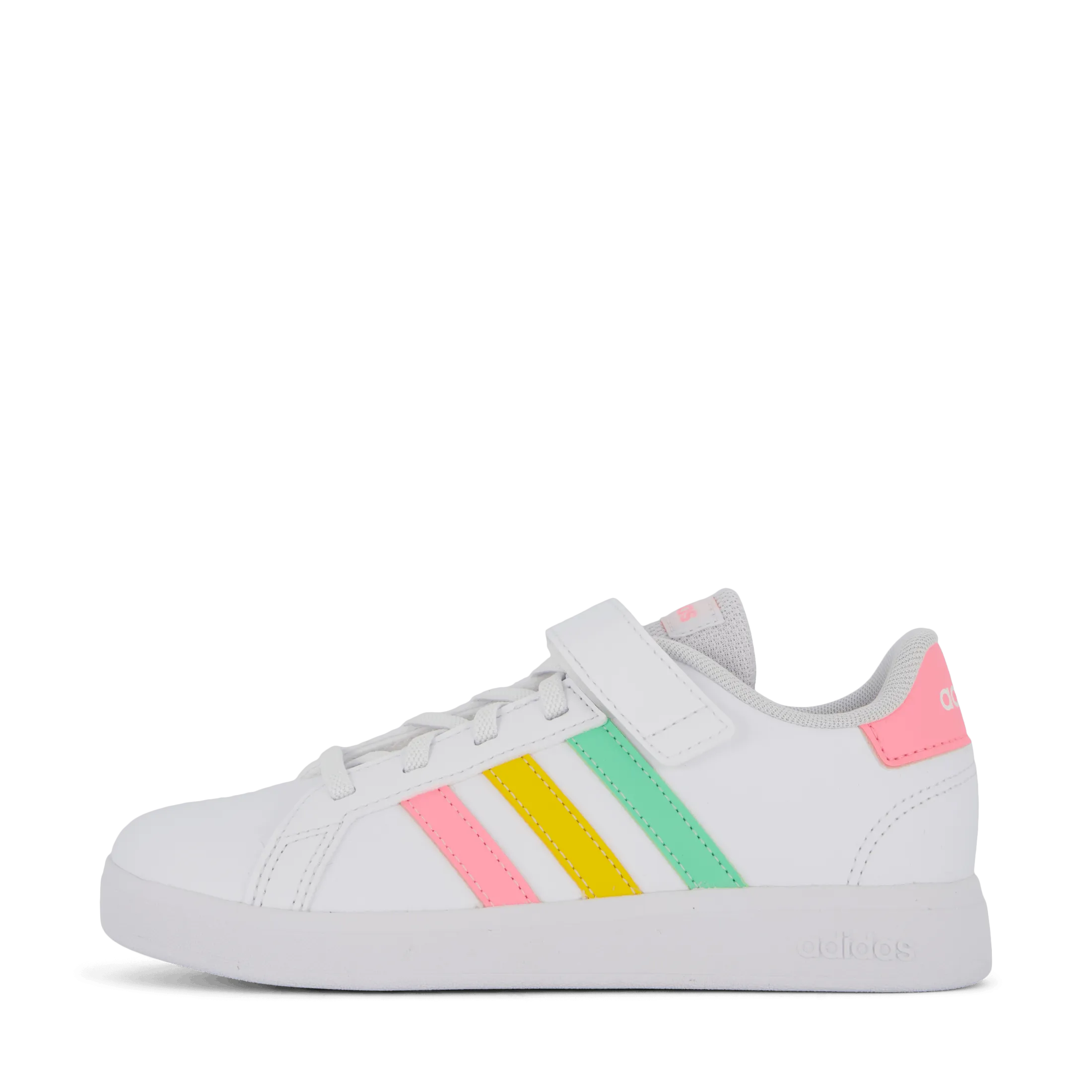 Adidas Grand Court Elastic Lace and Top Strap Shoes Cloud White / Pulse Mint / Beam Pink