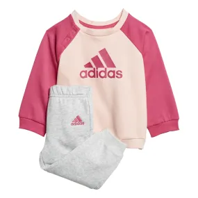 Adidas Logo Fleece Jogger Tracksuit Infants (Haze Coral/Pink)