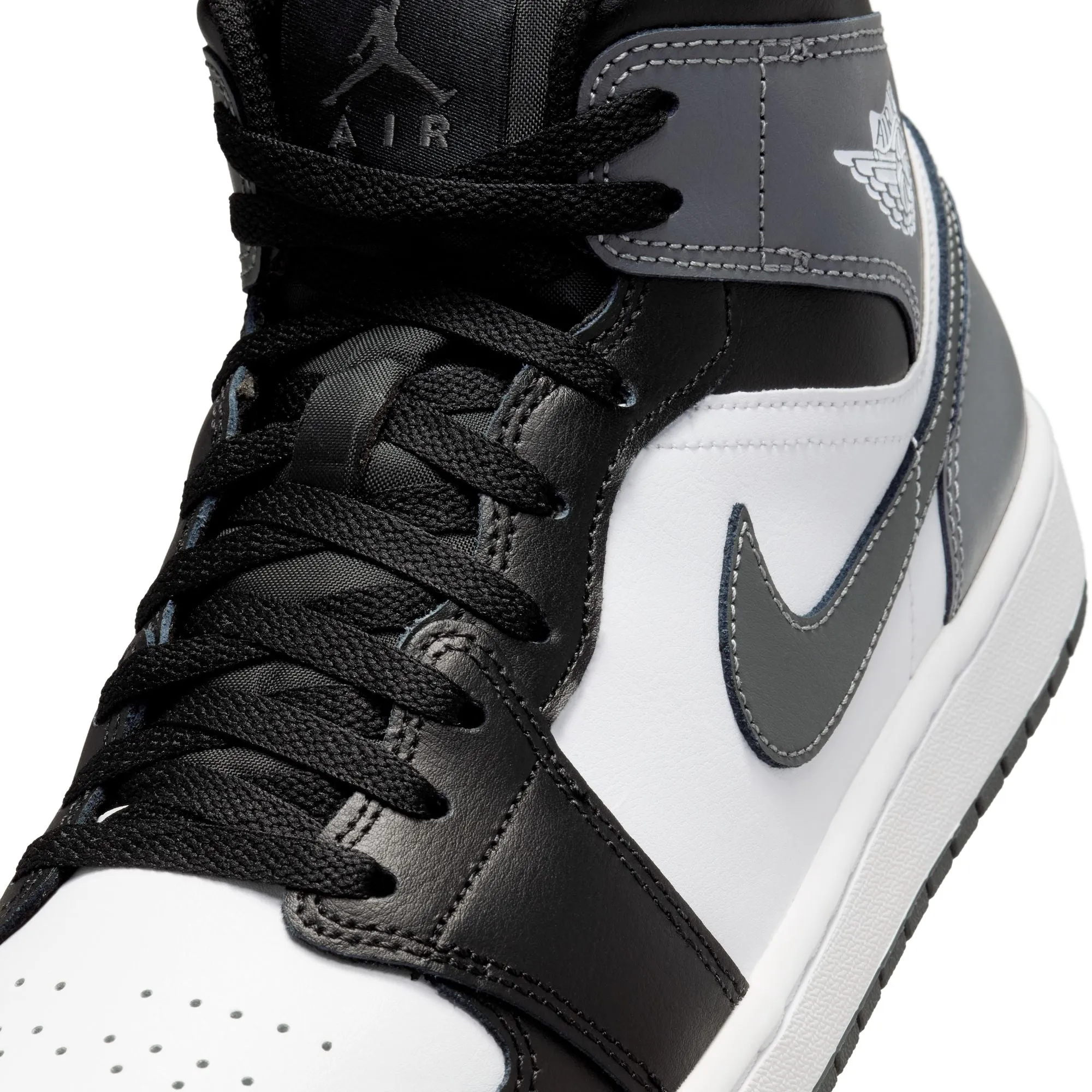 Air Jordan 1 Mid Black/Iron Grey-White