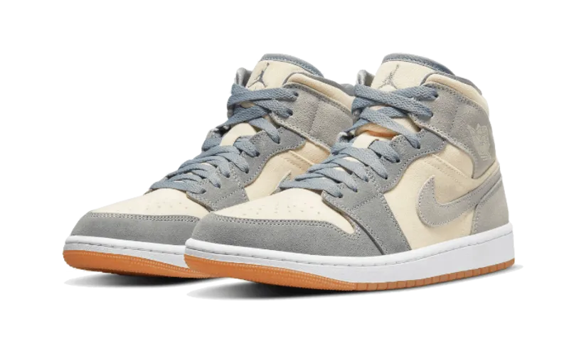 Air Jordan 1 Mid Coconut Milk Particle Grey