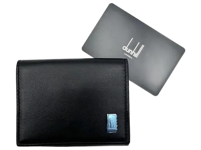 Alfred Dunhill Monedero Dunhill de cuero negro 