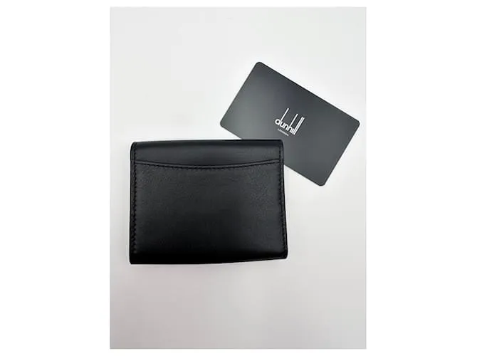 Alfred Dunhill Monedero Dunhill de cuero negro 