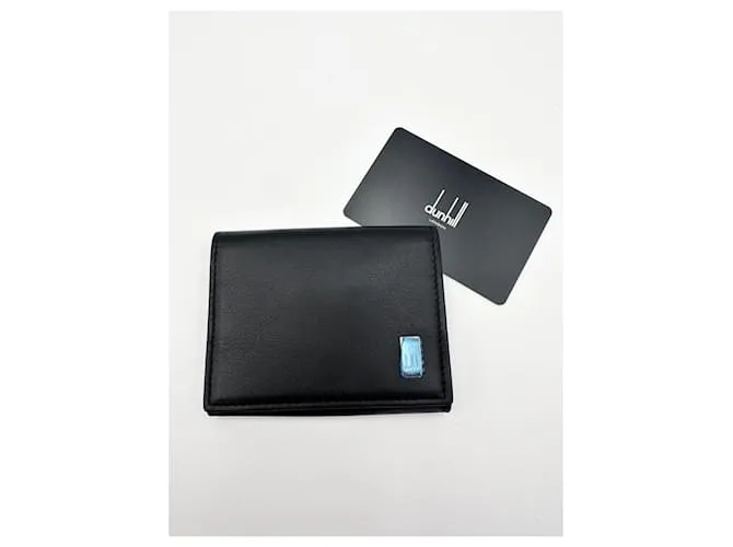 Alfred Dunhill Monedero Dunhill de cuero negro 