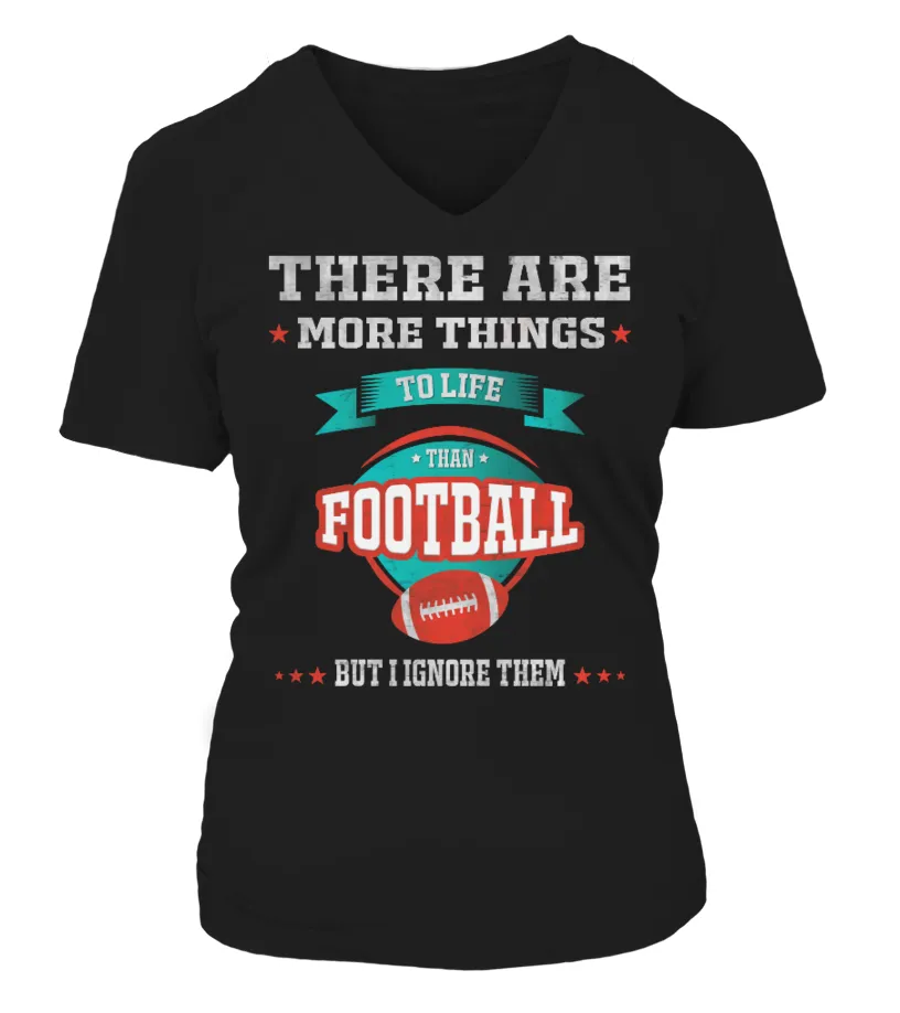 AMERICAN FOOTBALL FUNNY SHIRT GIFT Camiseta cuello pico Mujer