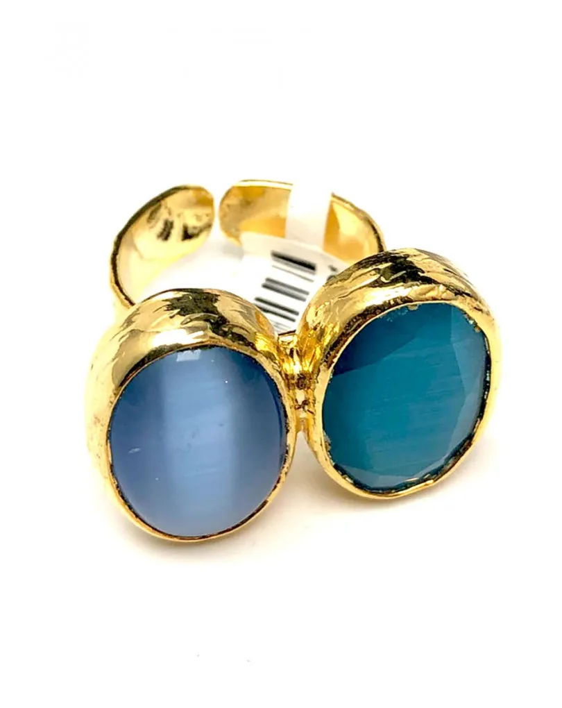 ANILLOS Y SORTIJAS DE MUJER CON PIEDRAS EN TONOS AZULES