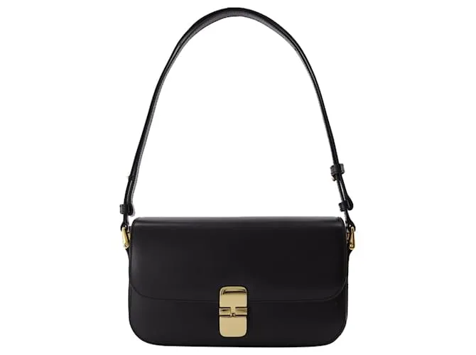 Apc Baguette Grace en cuero negro 