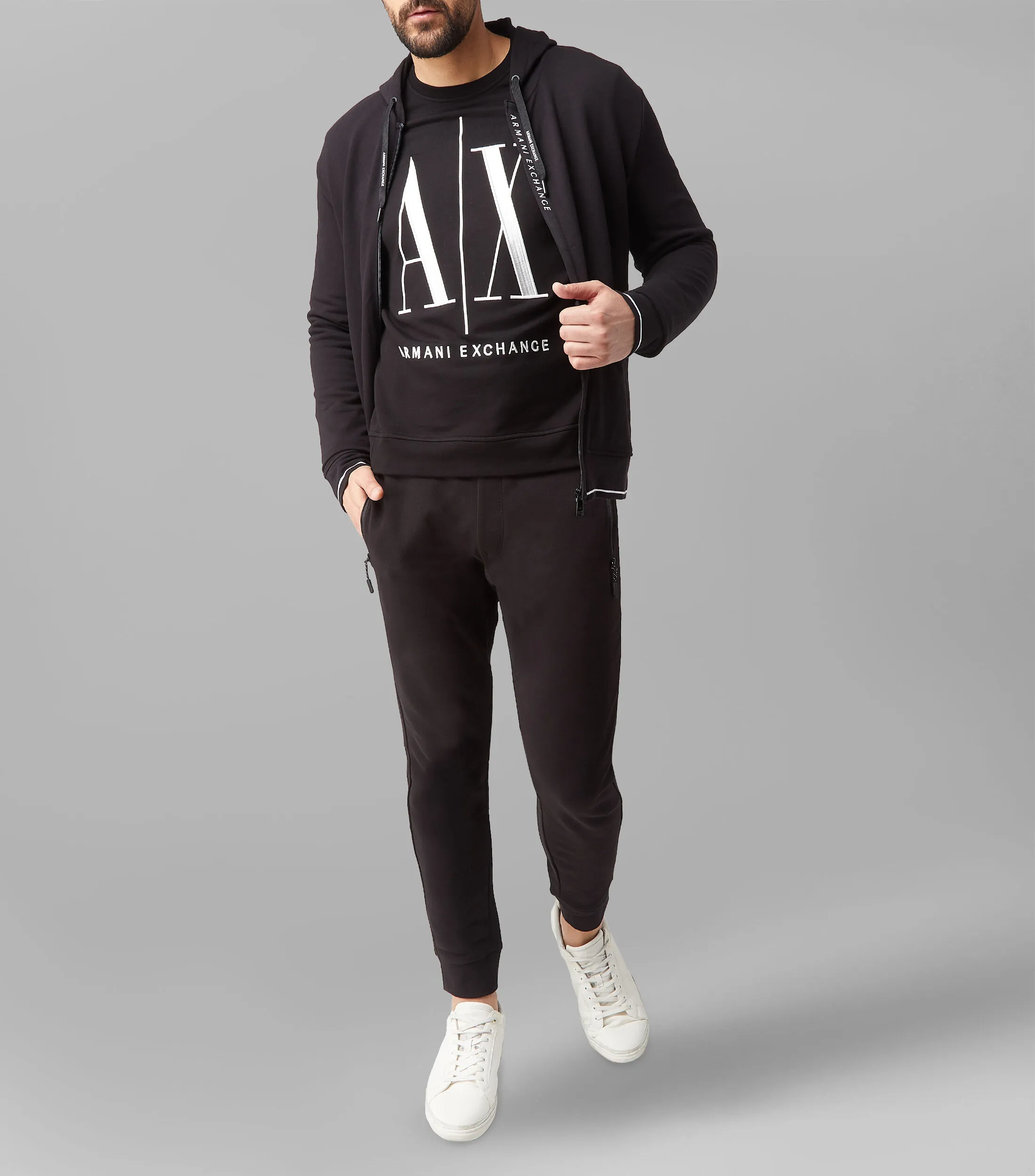 Armani Exchange Sudadera con Cierre y Capucha Hombre