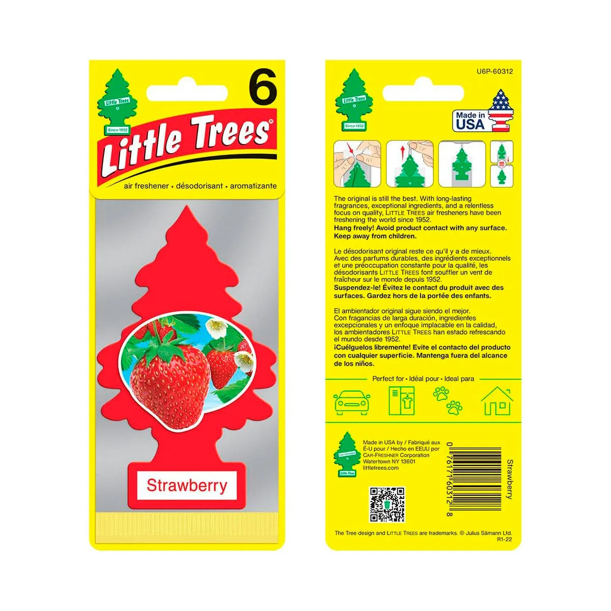 Aromatizante para Auto, Aroma a Fresa, Little Trees