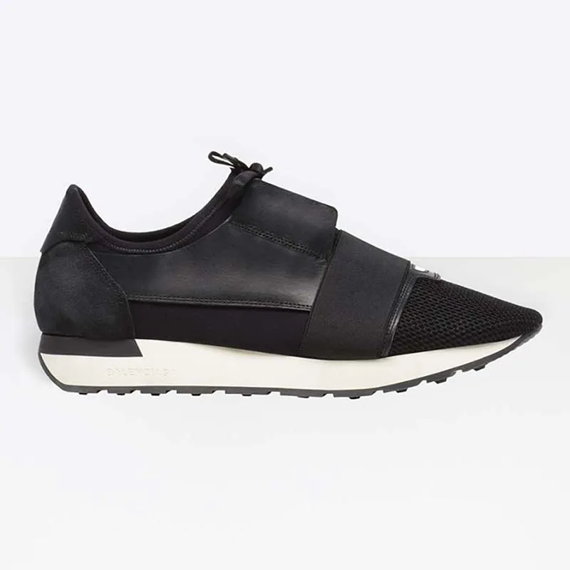 Balenciaga Hombre Race Runners Zapatos Negro