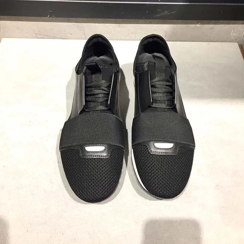 Balenciaga Hombre Race Runners Zapatos Negro