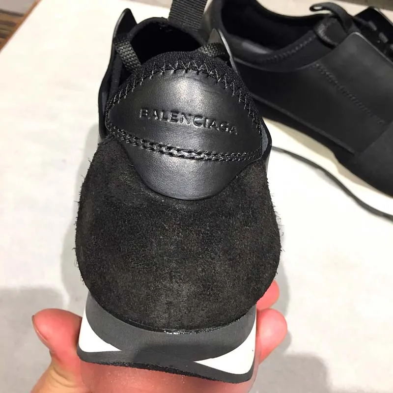 Balenciaga Hombre Race Runners Zapatos Negro