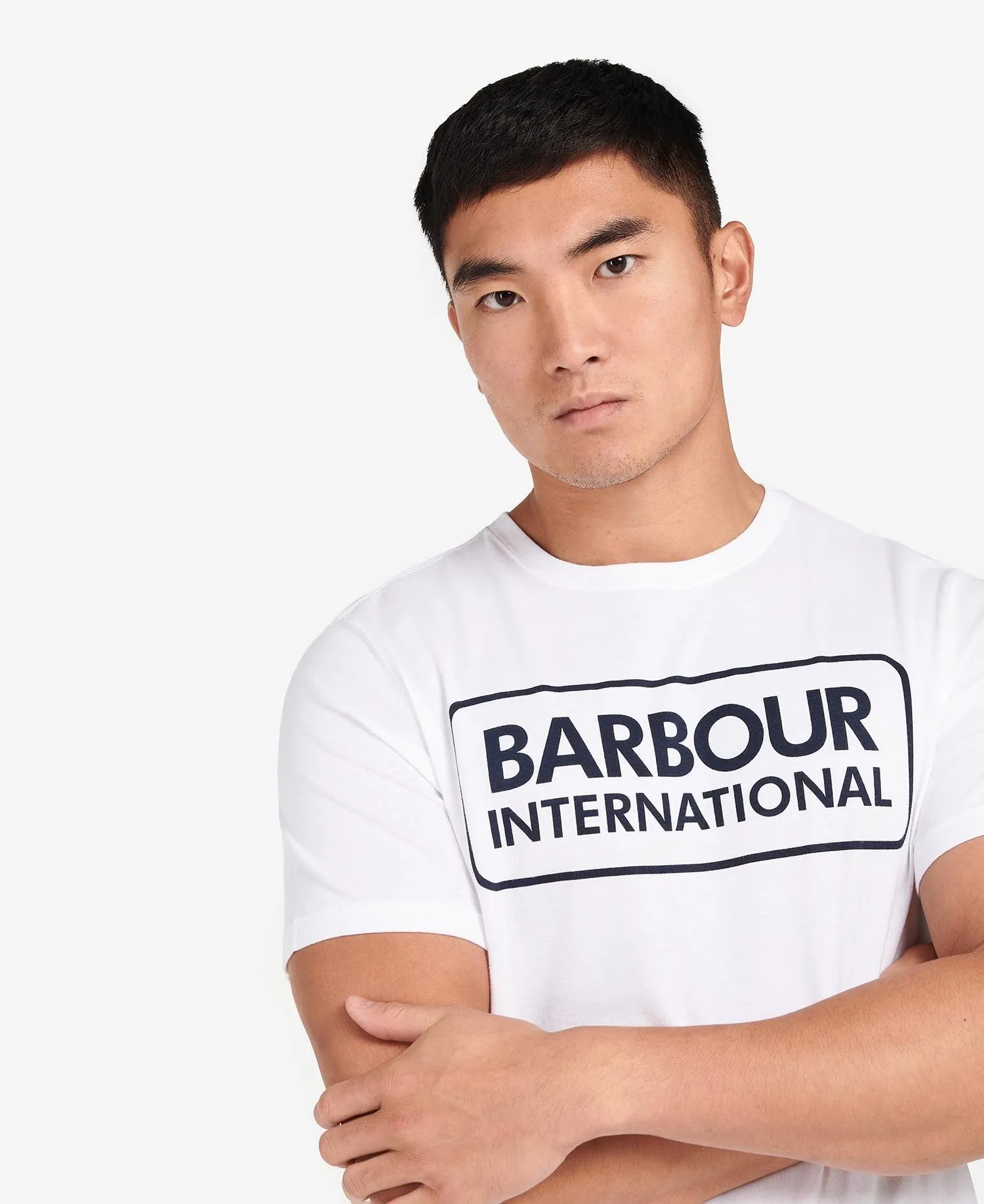 BARBOUR INTERNATIONAL GRAPHIC TEE CLASSIC WHITE