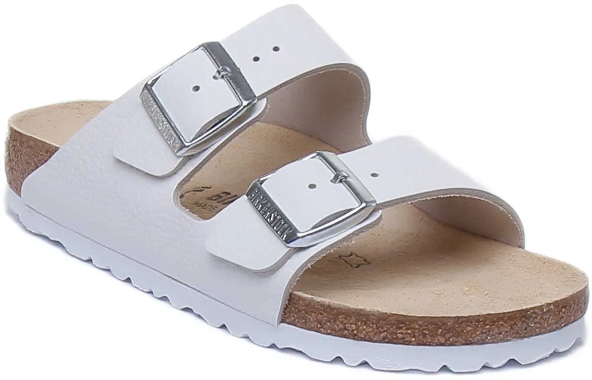 Birkenstock Arizona Sandalia de cuero nobuck engrasado de dos correas para en oliva