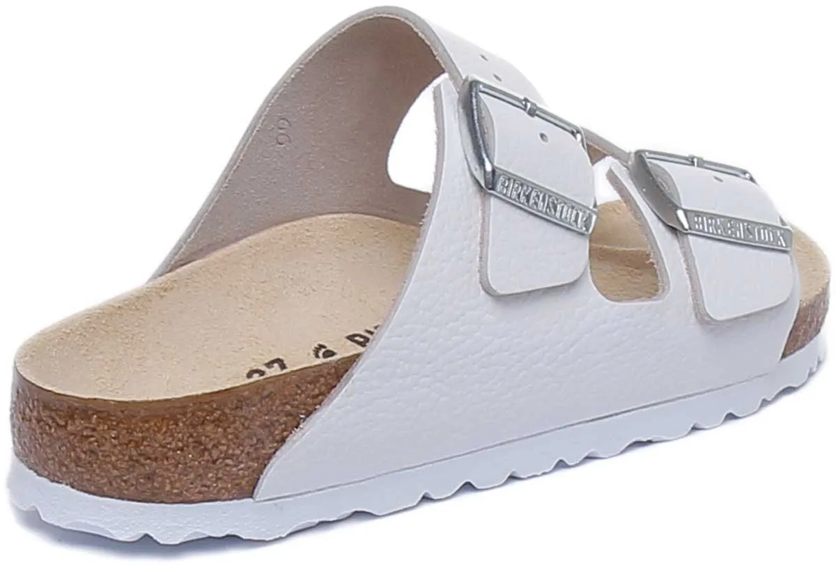 Birkenstock Arizona Sandalia de cuero nobuck engrasado de dos correas para en oliva