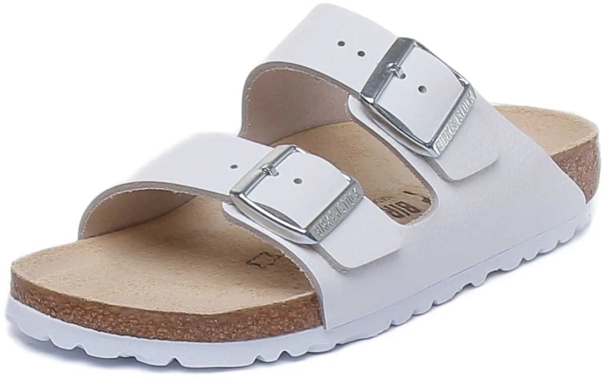 Birkenstock Arizona Sandalia de cuero nobuck engrasado de dos correas para en oliva