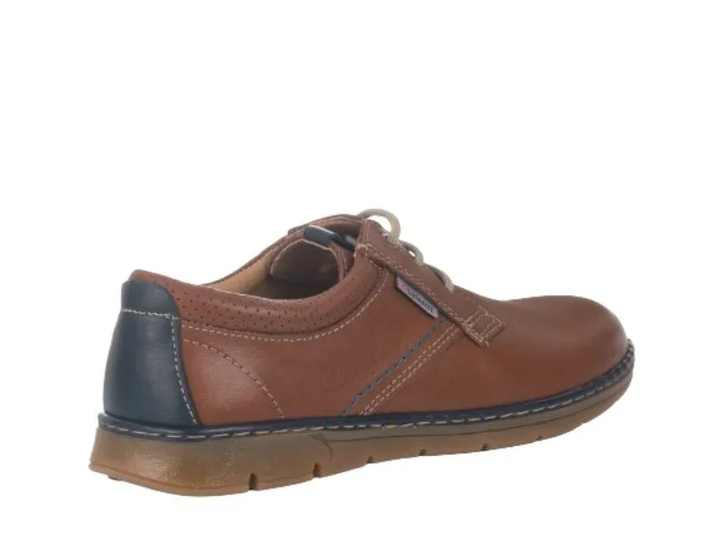 BLUCHER DE PIEL PARA HOMBRE LUISETTI EN COLOR CUERO 23321NA