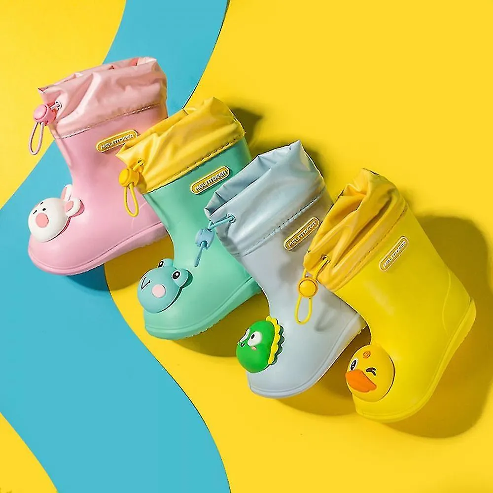 Blue 140children's cartoon pvc rubber waterproof rain boots fashion classic baby water shoes rabbit frog dolls boys girls