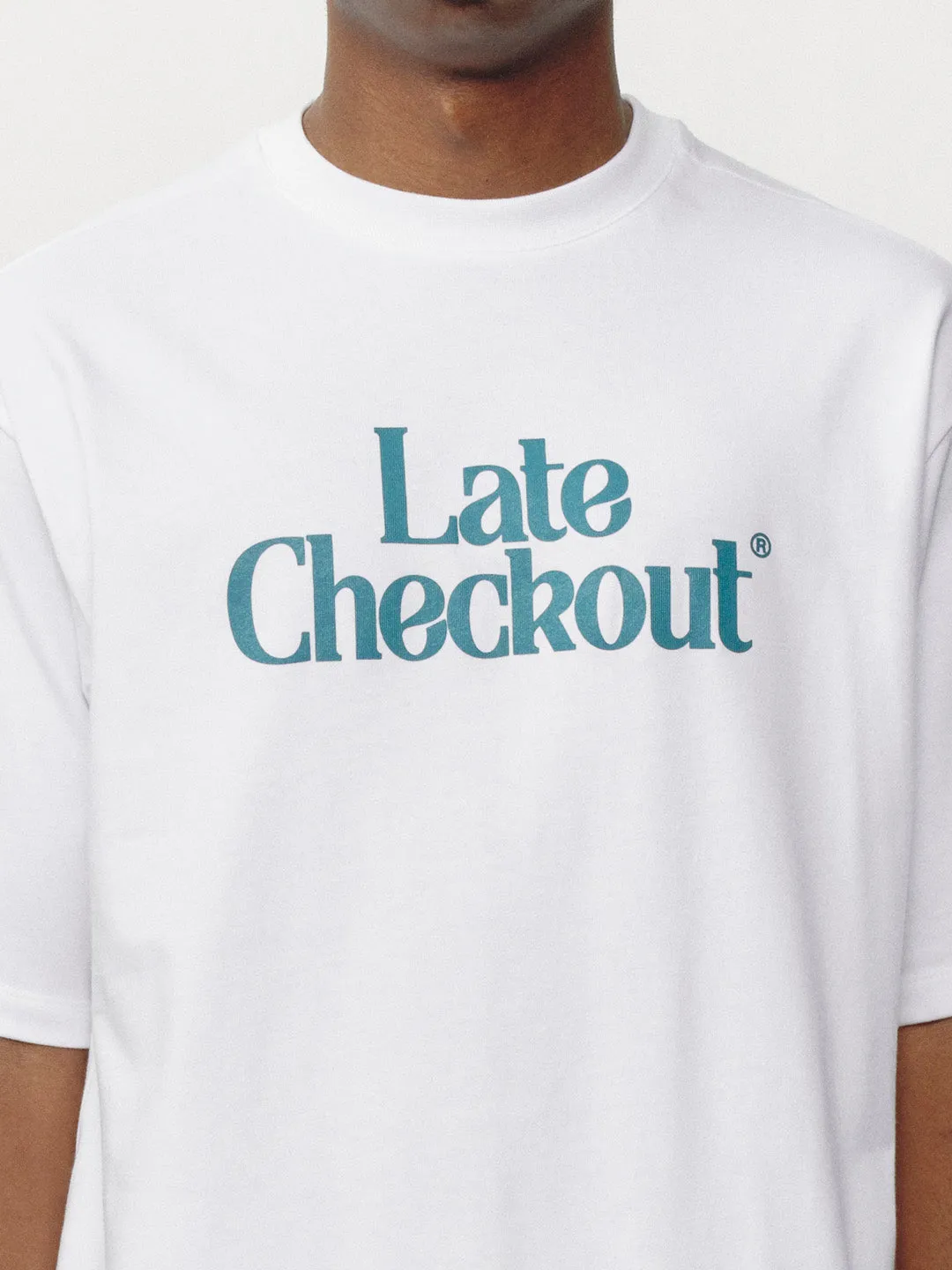 Blue Logo White Tee