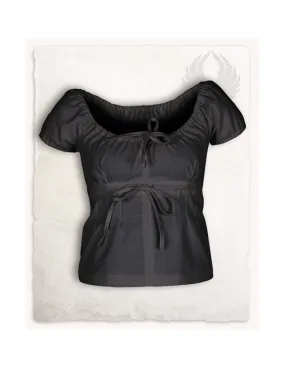 Blusa medieval modelo Claudia, color negro