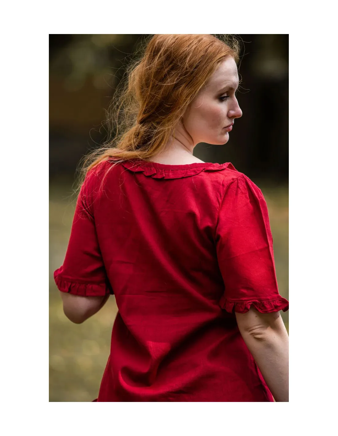 Blusa medieval mujer Bea, color rojo