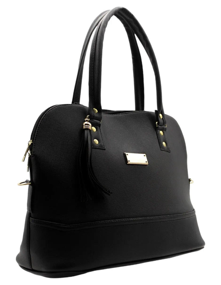 Bolsa Satchel en Piel vegana Color Negro