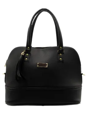 Bolsa Satchel en Piel vegana Color Negro