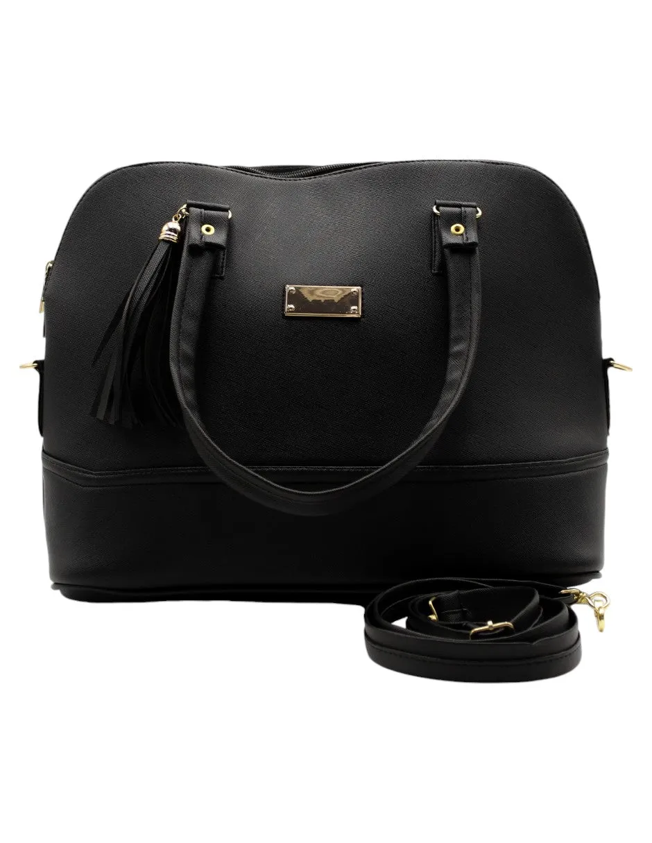 Bolsa Satchel en Piel vegana Color Negro