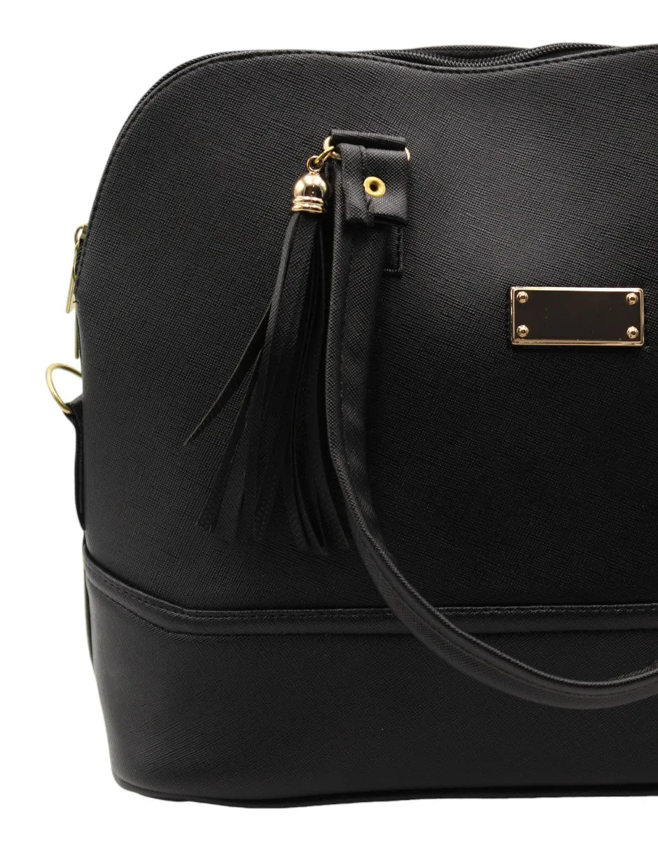 Bolsa Satchel en Piel vegana Color Negro