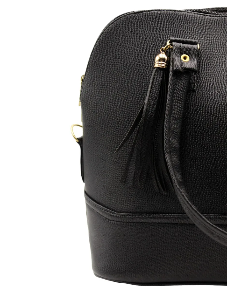 Bolsa Satchel en Piel vegana Color Negro