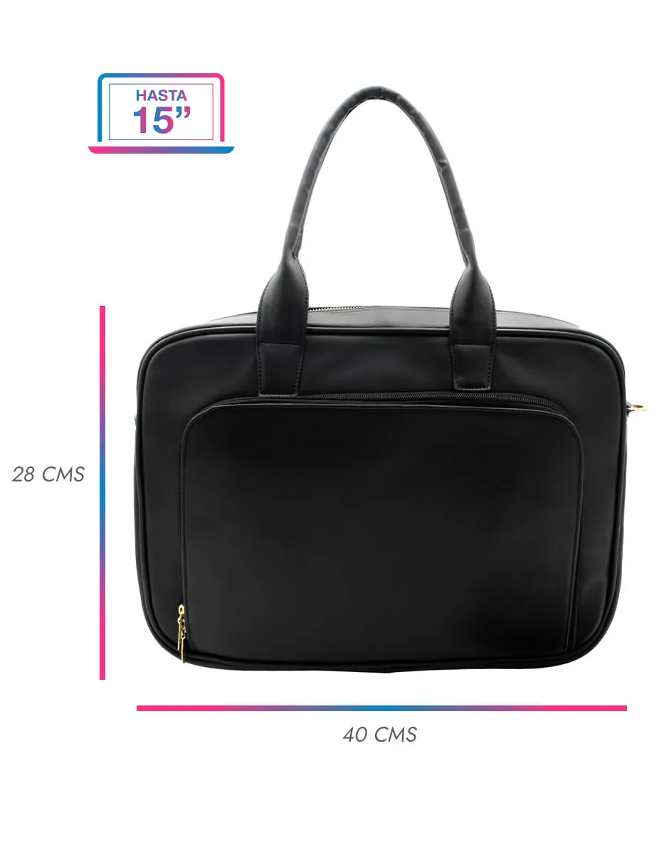 Bolsa Satchel en Piel vegana - Negro