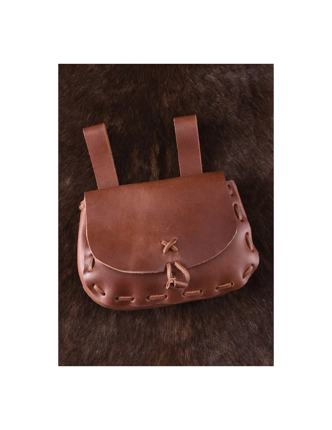 Bolso medieval reversible, cuero de vacuno