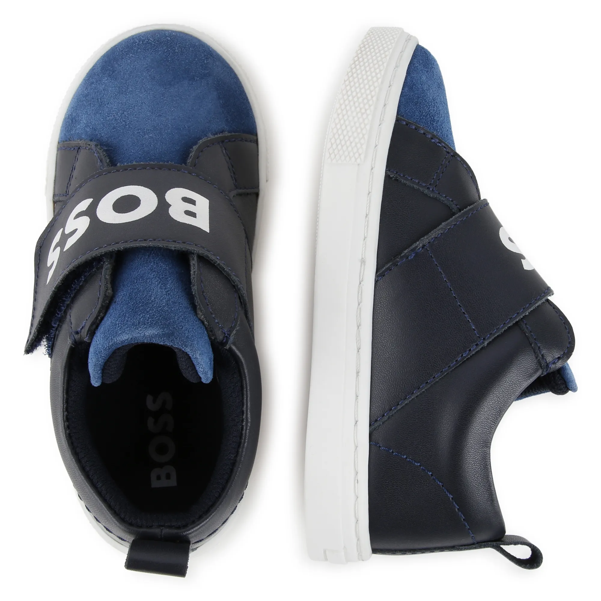 BOSS Zapatillas de piel con velcro