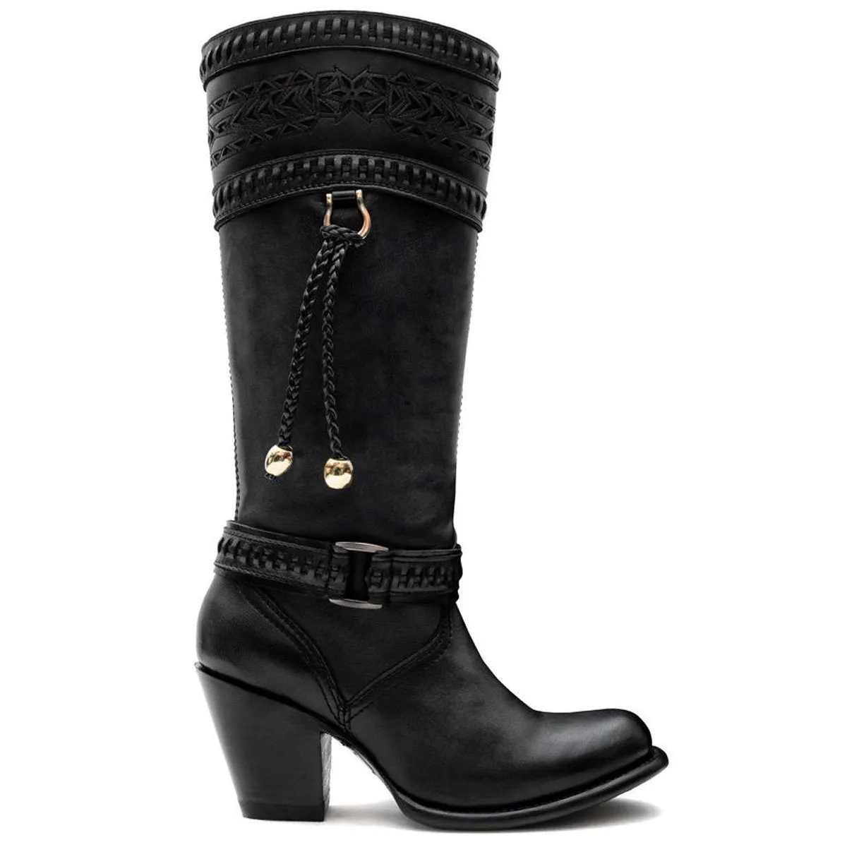 Botas de Cuero Alta para Dama Modelo Tiffany Plomo LAB-3768333