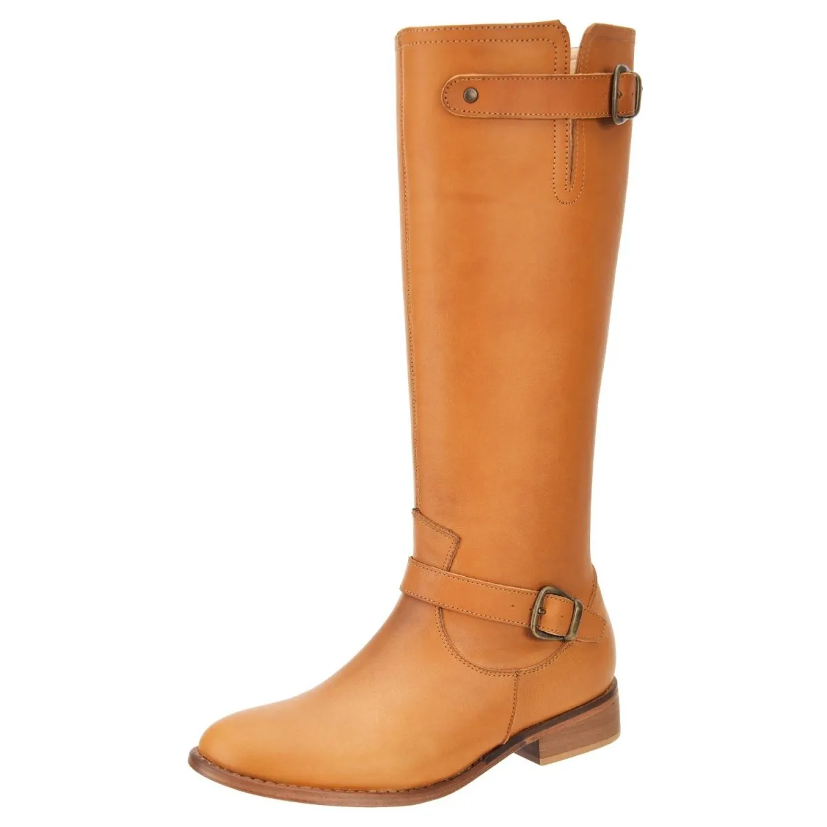 Botas de Cuero Camperas para Mujer en Color Miel WD-465