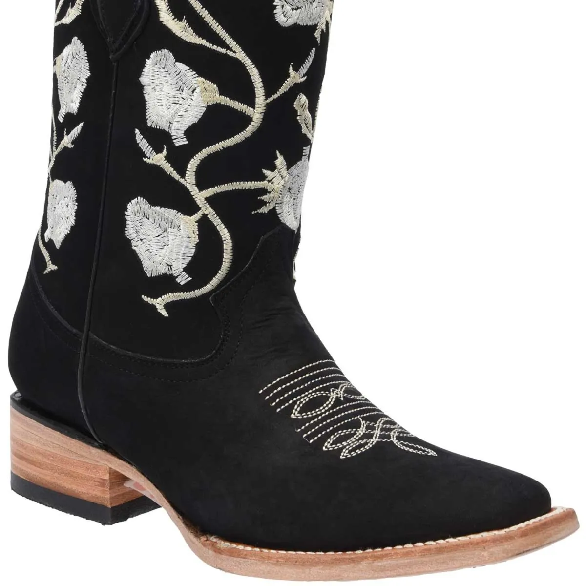 Botas de Cuero Horma Rodeo Nobuck para Mujer WD-498