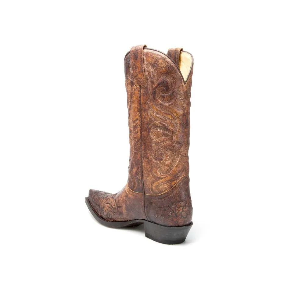 Botas Sendra 11472 Cuervo Western para hombre en cuero marrón