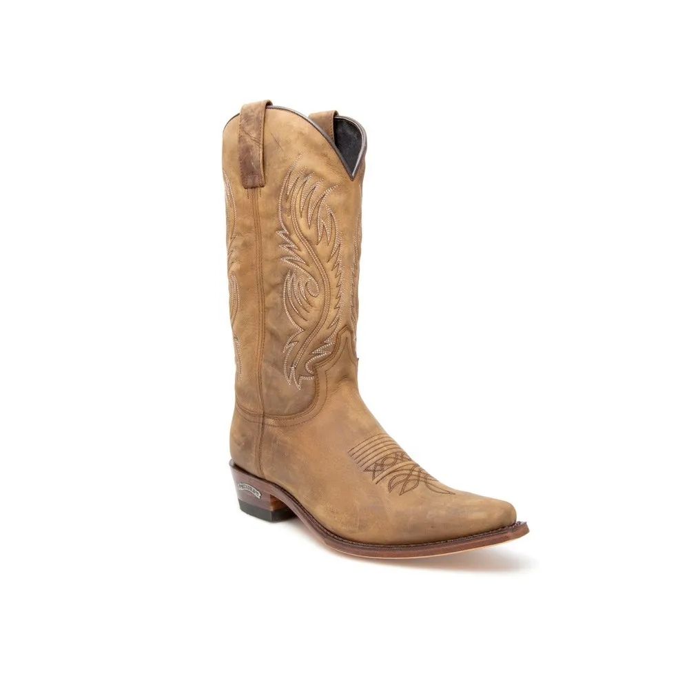 Botas Sendra 12632 Lucky Western para hombre en cuero marrón