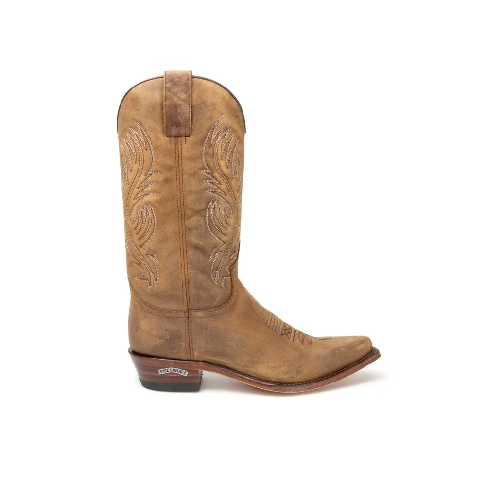 Botas Sendra 12632 Lucky Western para hombre en cuero marrón