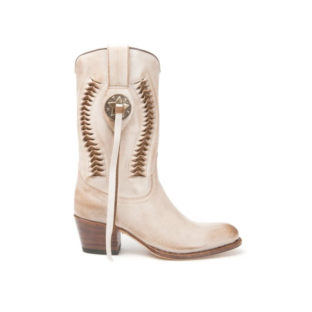 Botas Sendra 13395 Debora Moda para mujer en cuero taupe con cinta