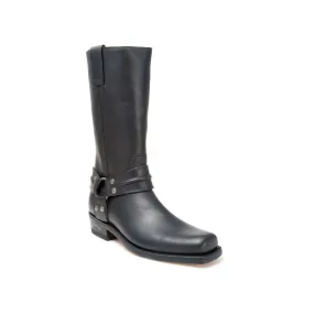 Botas Sendra 2380 Pete Motera para hombre en cuero negro con arnés fijo