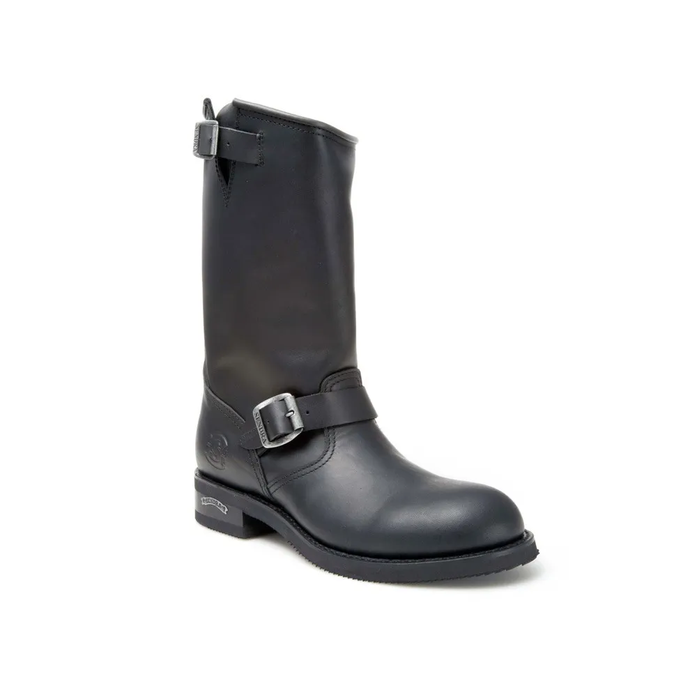 Botas Sendra 2944 Carol Motera para hombre en cuero negro con 2 hebillas