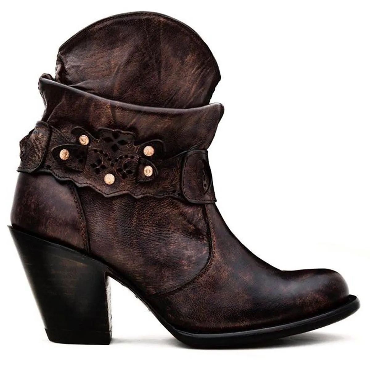 Botines de Cuero Modelo Houston Café LAB-3778307