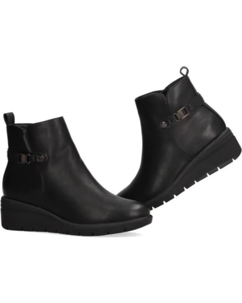 Botines HISPAFLEX  de Mujer BOTIN CON CUNA BAJA PARA MUJER 2430 COLOR  NEGRO