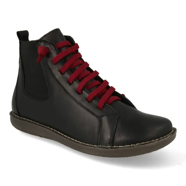 BOTINES MUJER NEGROS PIEL MOD. LEONARD NE