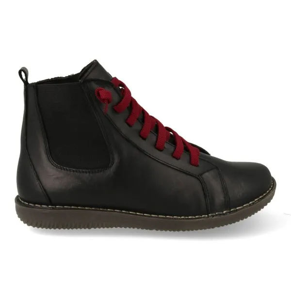 BOTINES MUJER NEGROS PIEL MOD. LEONARD NE