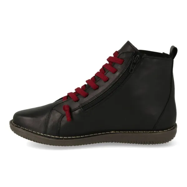 BOTINES MUJER NEGROS PIEL MOD. LEONARD NE