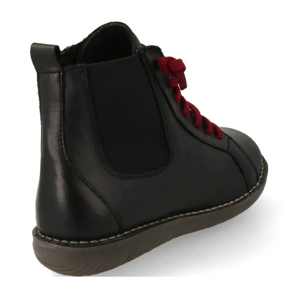 BOTINES MUJER NEGROS PIEL MOD. LEONARD NE